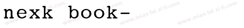 nexk book字体转换